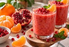 طرز تهیه اسموتی انار و نارنگی؛ نوشیدنی خوشمزه و پاییزی